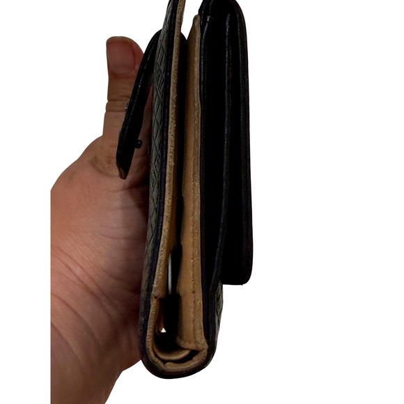 Chanel Calfskin Wallet Black Leather Camel Women's Bifold Timeless 2 COAs Card - Picture 13 of 14